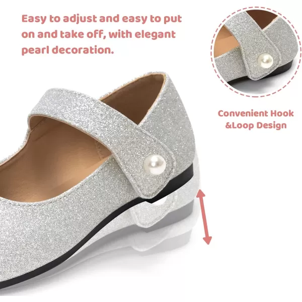 FUNKYMONKEY Toddler/Little Girl Mary Jane Dress Shoes Casual Slip on Ballet Flat