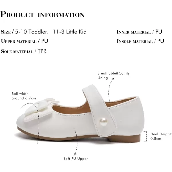 FUNKYMONKEY Toddler/Little Girl Mary Jane Dress Shoes Casual Slip on Ballet Flat
