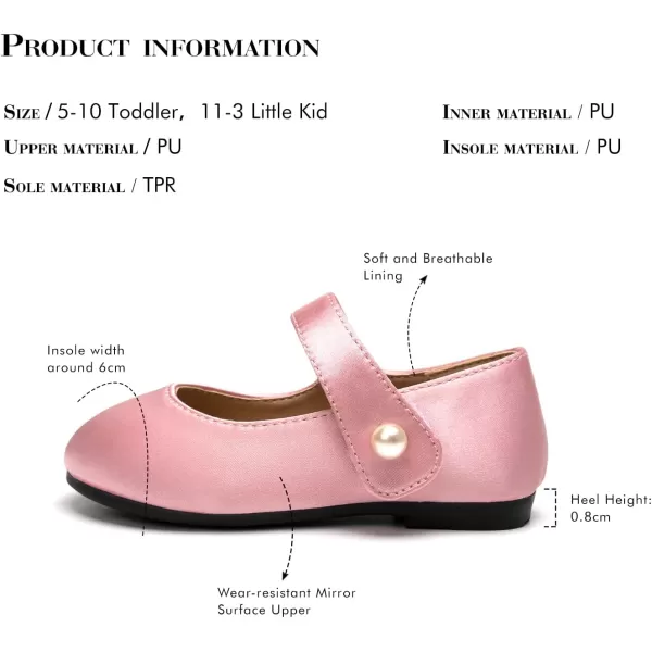 FUNKYMONKEY Toddler/Little Girl Mary Jane Dress Shoes Casual Slip on Ballet Flat