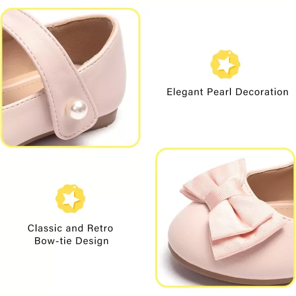 FUNKYMONKEY Toddler/Little Girl Mary Jane Dress Shoes Casual Slip on Ballet Flat
