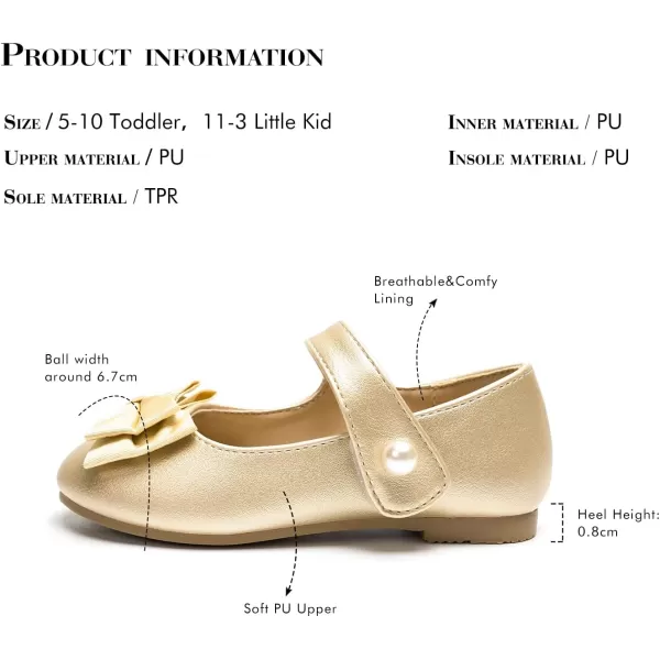 FUNKYMONKEY Toddler/Little Girl Mary Jane Dress Shoes Casual Slip on Ballet Flat