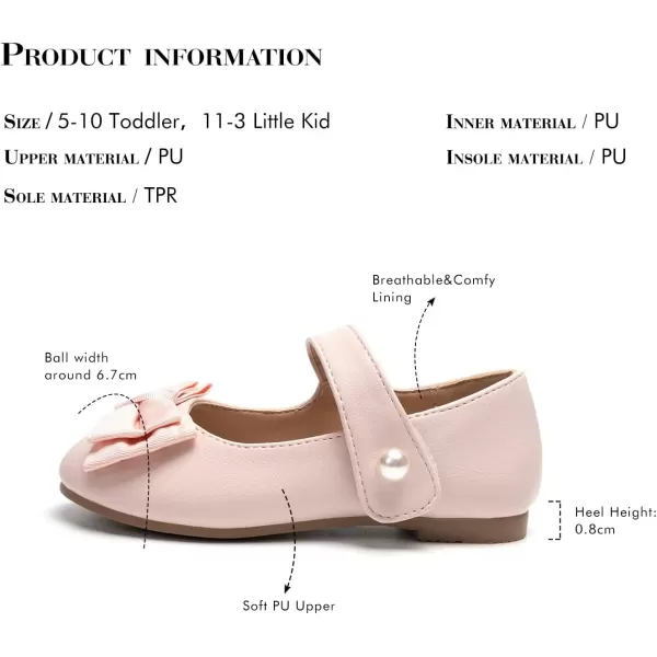 FUNKYMONKEY Toddler/Little Girl Mary Jane Dress Shoes Casual Slip on Ballet Flat