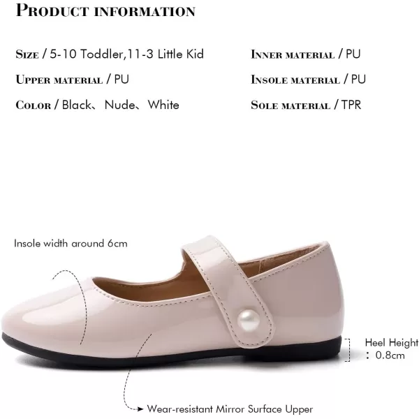 FUNKYMONKEY Toddler/Little Girl Mary Jane Dress Shoes Casual Slip on Ballet Flat