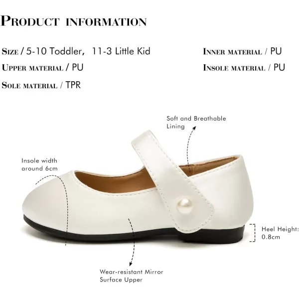 FUNKYMONKEY Toddler/Little Girl Mary Jane Dress Shoes Casual Slip on Ballet Flat