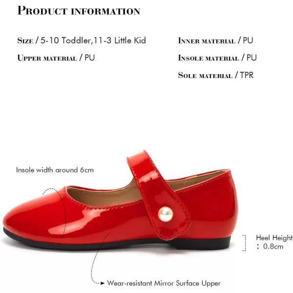 FUNKYMONKEY Toddler/Little Girl Mary Jane Dress Shoes Casual Slip on Ballet Flat
