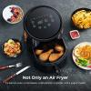 imageDreo Air Fryer  100 to 450 4 Quart Hot Oven Cooker with 50 Recipes 9 Cooking Functions on Easy Touch Screen Preheat Shake Reminder 9in1 Digital Airfryer Black 4L DRKAF002Black