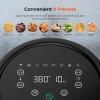 imageDreo Air Fryer  100 to 450 4 Quart Hot Oven Cooker with 50 Recipes 9 Cooking Functions on Easy Touch Screen Preheat Shake Reminder 9in1 Digital Airfryer Black 4L DRKAF002Black