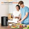 imageDreo Air Fryer  100 to 450 4 Quart Hot Oven Cooker with 50 Recipes 9 Cooking Functions on Easy Touch Screen Preheat Shake Reminder 9in1 Digital Airfryer Black 4L DRKAF002Black