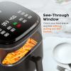 imageDreo Air Fryer Pro Max 68QT 11in1 Digital Air Fryer Oven Cooker with Visible Window 100 Recipes Supports Customerizable Cooking 100 to 450 LED Touchscreen Easy to Clean Shake ReminderBlack