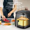 imageDreo Air Fryer Pro Max 68QT 11in1 Digital Air Fryer Oven Cooker with Visible Window 100 Recipes Supports Customerizable Cooking 100 to 450 LED Touchscreen Easy to Clean Shake ReminderBlack
