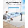 imageDreo Fan For Bedroom Standing Fan for Home 120105 Smart Oscillating Pedestal Fans with WiFiVoice Control 100ft Quiet Circulator Fan DC Motor 6 Modes 8 Speeds 3743 Adjustable HeightGrey
