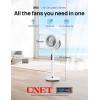 imageDreo Fan For Bedroom Standing Fan for Home 120105 Smart Oscillating Pedestal Fans with WiFiVoice Control 100ft Quiet Circulator Fan DC Motor 6 Modes 8 Speeds 3743 Adjustable HeightWhite