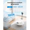 imageDreo Fan For Bedroom Standing Fan for Home 120105 Smart Oscillating Pedestal Fans with WiFiVoice Control 100ft Quiet Circulator Fan DC Motor 6 Modes 8 Speeds 3743 Adjustable HeightGrey