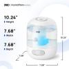 imageDreo Humidifiers for Bedroom 3L Cool Mist Ultrasonic Humidifier with Easy Top Fill ampamp Clean 30H ampamp 26dB Quiet Runtime Humidity Sensor Night Light for Baby Nursery Plants ampamp Home 360 Nozzle WhiteWhite