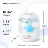 imageDreo Humidifiers for Bedroom 3L Cool Mist Ultrasonic Humidifier with Easy Top Fill ampamp Clean 30H ampamp 26dB Quiet Runtime Humidity Sensor Night Light for Baby Nursery Plants ampamp Home 360 Nozzle WhiteWhite
