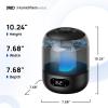 imageDreo Humidifiers for Bedroom 3L Cool Mist Ultrasonic Humidifier with Easy Top Fill ampamp Clean 30H ampamp 26dB Quiet Runtime Humidity Sensor Night Light for Baby Nursery Plants ampamp Home 360 Nozzle WhiteBlack
