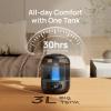 imageDreo Humidifiers for Bedroom 3L Cool Mist Ultrasonic Humidifier with Easy Top Fill ampamp Clean 30H ampamp 26dB Quiet Runtime Humidity Sensor Night Light for Baby Nursery Plants ampamp Home 360 Nozzle WhiteBlack