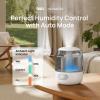 imageDreo Humidifiers for Bedroom 3L Cool Mist Ultrasonic Humidifier with Easy Top Fill ampamp Clean 30H ampamp 26dB Quiet Runtime Humidity Sensor Night Light for Baby Nursery Plants ampamp Home 360 Nozzle WhiteGrey