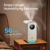 imageDreo Humidifiers for Bedroom Topfilled Smart Quiet Cool Mist Humidifier for Large Room Home Oil Diffuser ampamp Nightlight 50Hours Runtime for Indoor Plants with AlexaGoogle WhiteWhite