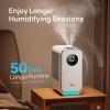 imageDreo Humidifiers for Bedroom Topfilled Smart Quiet Cool Mist Humidifier for Large Room Home Oil Diffuser ampamp Nightlight 50Hours Runtime for Indoor Plants with AlexaGoogle WhiteGrey