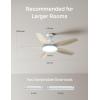 imageDreo Smart Ceiling Fans with Lights Low profile Ceiling Fan with AlexaApp 52 Dimmable Lighting ampamp Color Tuning RGB Ambient Light for Living Room Game Room Easy Installation Quiet BlackWhite