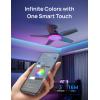 imageDreo Smart Ceiling Fans with Lights Low profile Ceiling Fan with AlexaApp 52 Dimmable Lighting ampamp Color Tuning RGB Ambient Light for Living Room Game Room Easy Installation Quiet BlackBlack