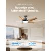 imageDreo Smart Ceiling Fans with Lights Low profile Ceiling Fan with AlexaApp 52 Dimmable Lighting ampamp Color Tuning RGB Ambient Light for Living Room Game Room Easy Installation Quiet BlackBlack