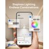 imageDreo Smart Ceiling Fans with Lights Low profile Ceiling Fan with AlexaApp 52 Dimmable Lighting ampamp Color Tuning RGB Ambient Light for Living Room Game Room Easy Installation Quiet BlackWhite