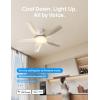 imageDreo Smart Ceiling Fans with Lights Low profile Ceiling Fan with AlexaApp 52 Dimmable Lighting ampamp Color Tuning RGB Ambient Light for Living Room Game Room Easy Installation Quiet BlackWhite