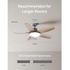 imageDreo Smart Ceiling Fans with Lights Low profile Ceiling Fan with AlexaApp 52 Dimmable Lighting ampamp Color Tuning RGB Ambient Light for Living Room Game Room Easy Installation Quiet BlackBlack