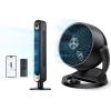 imageDreo Tower Fan for bedroom 90 Oscillating Standing Fans 25fts Floor fan with 6 Speeds 4 Modes 12H Timer Remote Quiet 42 Inch Bladeless for Home Office Cruiser Pro T1Black