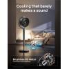 imageDreo oscillating fan for bedroom150120 OmniDirectional Quiet Floor Fans with Smart Control 110ft Pedestal Fan with DC Motor 9 Speeds 6 Modes 43 Inches 12H Timer WiFiVoiceAlexaSilver