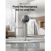 imageDreo oscillating fan for bedroom150120 OmniDirectional Quiet Floor Fans with Smart Control 110ft Pedestal Fan with DC Motor 9 Speeds 6 Modes 43 Inches 12H Timer WiFiVoiceAlexaSilver