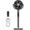 imageDreo Fan For Bedroom Standing Fan for Home 120105 Smart Oscillating Pedestal Fans with WiFiVoice Control 100ft Quiet Circulator Fan DC Motor 6 Modes 8 Speeds 3743 Adjustable HeightGrey