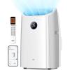 imageDreo Portable Air Conditioners 12000 BTU Air Conditioner for Bedroom with Drainagefree Cooling 46dB Quiet APPVoiceRemote 24h Timer with Fan ampamp Dehumidifier Smart AC Unit for Room IndoorsWhite
