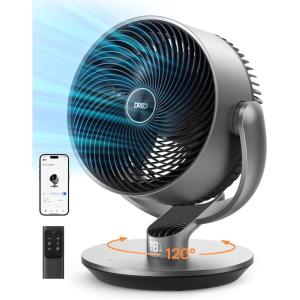 imageDreo 16 Inch 25dB Quiet Smart Fans for Bedroom DC Room Fan with Remote 120120 Oscillating Fan 6 Modes 9 Speeds 12H TimerWorks AlexaGoogleWiFiVoice Control Silver Oversize DRHAF004SSilver