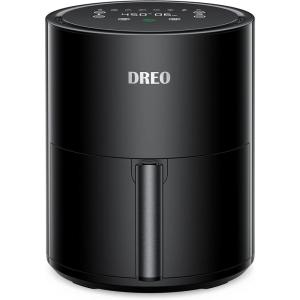 imageDreo Air Fryer  100 to 450 4 Quart Hot Oven Cooker with 50 Recipes 9 Cooking Functions on Easy Touch Screen Preheat Shake Reminder 9in1 Digital Airfryer Black 4L DRKAF002Black