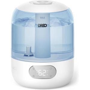 imageDreo Humidifiers for Bedroom 3L Cool Mist Ultrasonic Humidifier with Easy Top Fill ampamp Clean 30H ampamp 26dB Quiet Runtime Humidity Sensor Night Light for Baby Nursery Plants ampamp Home 360 Nozzle WhiteBlue