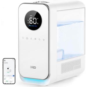 imageDreo Humidifiers for Bedroom Topfilled Smart Quiet Cool Mist Humidifier for Large Room Home Oil Diffuser ampamp Nightlight 50Hours Runtime for Indoor Plants with AlexaGoogle WhiteWhite