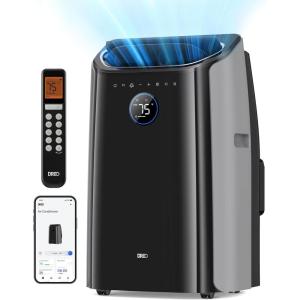 imageDreo Portable Air Conditioners 12000 BTU Air Conditioner for Bedroom with Drainagefree Cooling 46dB Quiet APPVoiceRemote 24h Timer with Fan ampamp Dehumidifier Smart AC Unit for Room IndoorsBlack