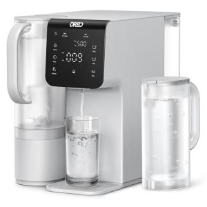 imageDreo Reverse Osmosis Water Filter 7Stage RO Water Filtration System 31 Pure to Drain Reduce TDS PFAS Water Purifier Countertop with Large LED Display Portable Water Pitcher for Home KitchenGray