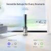 imageDreo Air Purifier Tower Fan 45quot 2in1 Smart Fan for Bedroom 27fts Velocity 120Oscillation 24H Timer Bladeless Fans for Home 25dB Low Noise Standing Fan Works with Alexa MC710S Silver BlueSilver Blue