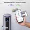 imageDreo Air Purifier Tower Fan 45quot 2in1 Smart Fan for Bedroom 27fts Velocity 120Oscillation 24H Timer Bladeless Fans for Home 25dB Low Noise Standing Fan Works with Alexa MC710S Silver BlueSilver Blue