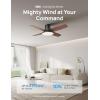 imageDreo Ceiling Fans with Lights 12 Speeds ampamp 3 Fan Modes Quiet DC Motor Low Profile Easy to Install Flush Mount Smart Ceiling Fan with Dimmable LED 12H Timer for Bedroom Remote White 44Black