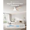 imageDreo Ceiling Fans with Lights 12 Speeds ampamp 3 Fan Modes Quiet DC Motor Low Profile Easy to Install Flush Mount Smart Ceiling Fan with Dimmable LED 12H Timer for Bedroom Remote White 44White