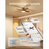 imageDreo Ceiling Fans with Lights 12 Speeds ampamp 3 Fan Modes Quiet DC Motor Low Profile Easy to Install Flush Mount Smart Ceiling Fan with Dimmable LED 12H Timer for Bedroom Remote White 44Black