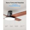imageDreo Ceiling Fans with Lights and Remote Control 44 inch Low Profile Ceiling Fan Flush Mount Reversible 5CCT 6Level Dimmable 6 Speeds Ceiling Fan for Bedroom Quiet Easy to Install TimerSilver
