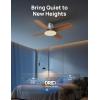 imageDreo Ceiling Fans with Lights and Remote Control 44 inch Low Profile Ceiling Fan Flush Mount Reversible 5CCT 6Level Dimmable 6 Speeds Ceiling Fan for Bedroom Quiet Easy to Install TimerSilver