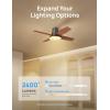 imageDreo Ceiling Fans with Lights and Remote Control 44 inch Low Profile Ceiling Fan Flush Mount Reversible 5CCT 6Level Dimmable 6 Speeds Ceiling Fan for Bedroom Quiet Easy to Install TimerBlack