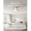imageDreo Ceiling Fans with Lights and Remote Control 44 inch Low Profile Ceiling Fan Flush Mount Reversible 5CCT 6Level Dimmable 6 Speeds Ceiling Fan for Bedroom Quiet Easy to Install TimerWhite